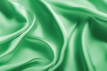 Obraz premium green silk textured fabric surface
