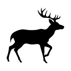 Silhouette Illustration Vector of Deer