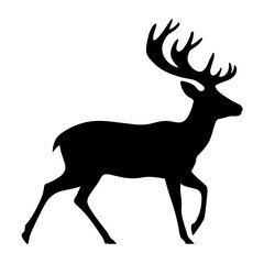 Silhouette Illustration Vector of Deer