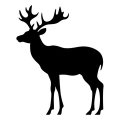 Silhouette Illustration Vector of Deer