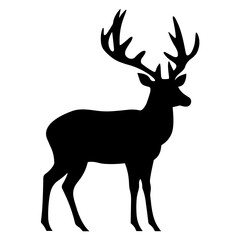 Silhouette Illustration Vector of Deer