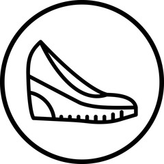Vector Design Wedge Heel Icon Style