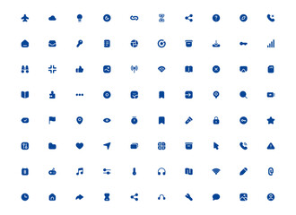 user interface icons set. Vector illustration. Editable Stroke. Line, Solid, Flat Line, Suitable for Web Page, Mobile App, UI, UX design