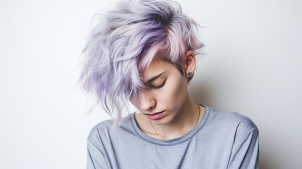  emotional stress	, portrait of a sad woman