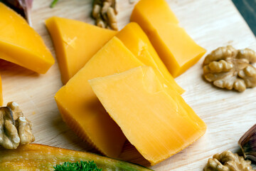 fresh orange cheese and other food products