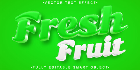 Fresh Fruit Vector Fully Editable Smart Object Text Effect