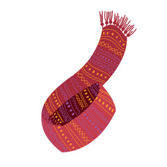 woolen isolated warm scarf winter