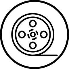 Vector Design Film Reel Icon Style