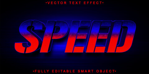 Speed Racer Fast Vector Fully Editable Smart Object Text Effect