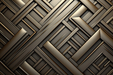 An elegant metallic background with different rectangle shapes and patterns