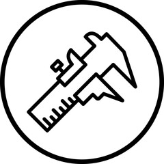 Vector Design Vernier Caliper Icon Style
