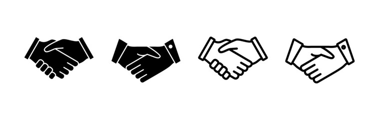 Hand shake icon vector. business handshake. contract agreement. partnership