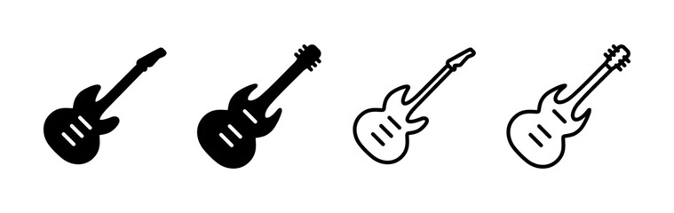 Guitar icon vector. musical instrument sign