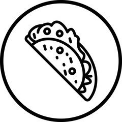 Vector Design Taco Icon Style