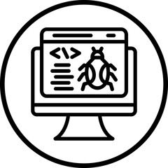 Vector Design Website Bug Icon Style