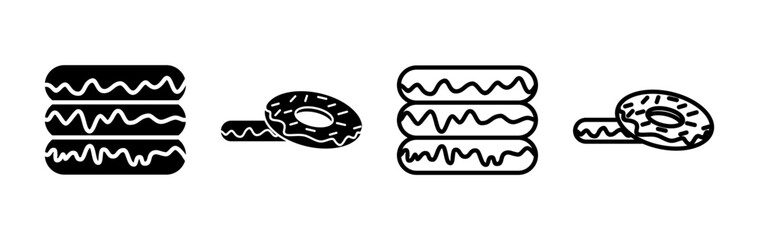 Donut icon vector. doughnut icon. donut logo