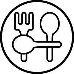 Vector Design Knife and Fork Icon Style