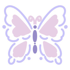 Leafs, flowers, mushrooms butterflies and plants in the garden, blooming flowers, cute butterflies. Lively seasonal