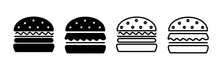 Burger icon vector. hamburger logo icon. fast food icon