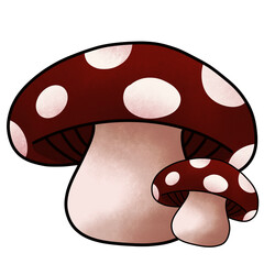 Leafs, flowers, mushrooms butterflies and plants in the garden, blooming flowers, cute butterflies. Lively seasonal 