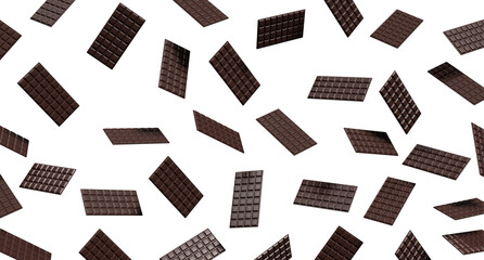 Chocolate bar. Milk chocolate bar. Chocolate icon. 3D rendering