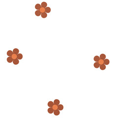 Leafs, flowers, mushrooms butterflies and plants in the garden, blooming flowers, cute butterflies. Lively seasonal 