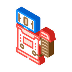 wheel balancing car mechanic isometric icon vector. wheel balancing car mechanic sign. isolated symbol illustration