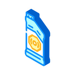 brake fluid car mechanic isometric icon vector. brake fluid car mechanic sign. isolated symbol illustration