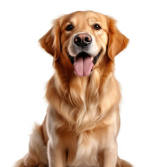 Golden retriever isolated on transparent background PNG
