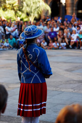 Traditional Basque dance in a folk festival