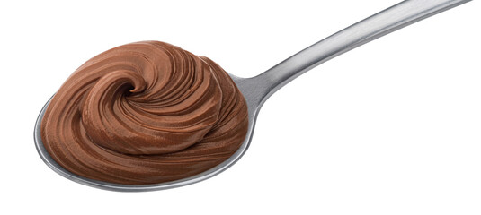 Hazelnut cream isolated on white background