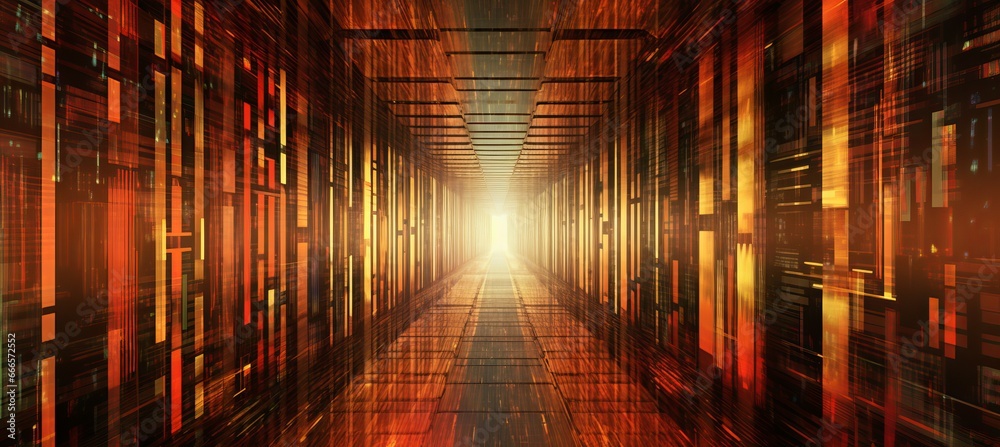 Poster Digital dimension technology background. Generative AI technology.