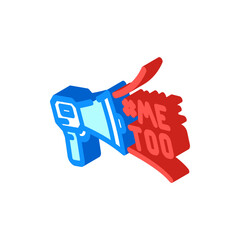 metoo movement feminism woman isometric icon vector. metoo movement feminism woman sign. isolated symbol illustration