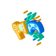 marketing game development isometric icon vector. marketing game development sign. isolated symbol illustration