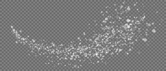 Dust Light PNG.Light Effects Background. Glowing Christmas Dust Backdrop with Bokeh Confetti and Sparkle Overlay Texture, Ideal for Stock and Design Projects.