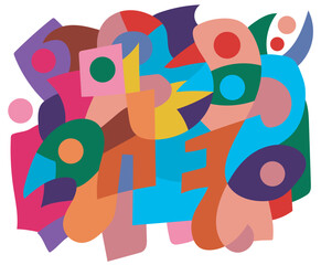 colorful abstract art for decoration