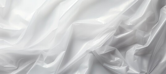 Obraz premium Shiny white plastic crumpled texture background. Generative AI technology.