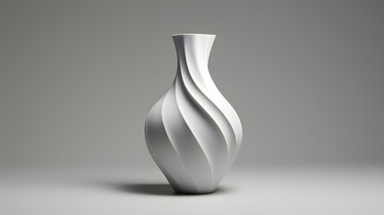 White empty vase mock up in modern interior