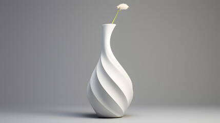 White empty vase mock up in modern interior