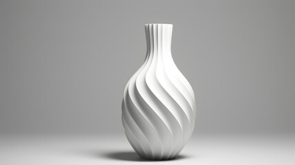 White empty vase mock up in modern interior