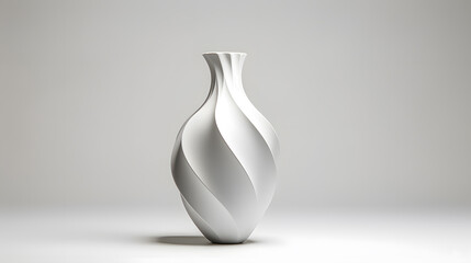 White empty vase mock up in modern interior