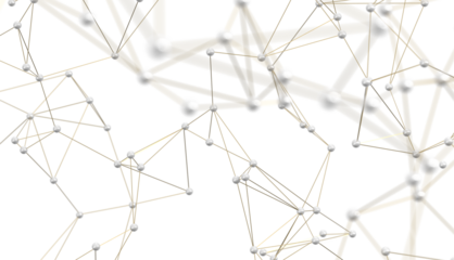 Digital cyberspace with particles and Digital data network connections concept.