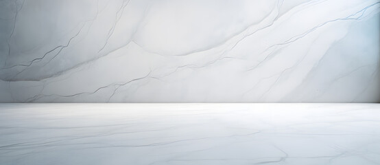 White marble empty wall mock up, modern interior