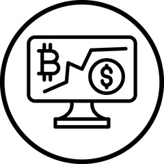 Cryptocurrency Investment Icon Style