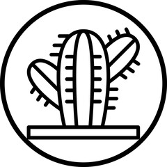 Fototapeta na wymiar Cactus Icon Style