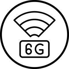 6G Network Icon Style