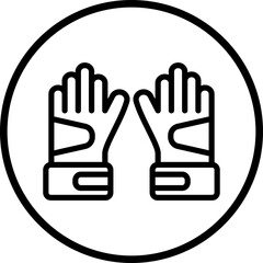 Gloves Icon Style
