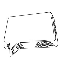Sketch speech bubble. Image for design and decoration.