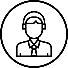 Male Co Pilot Icon Style