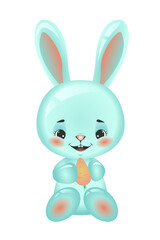 Cute vector hare with carrot